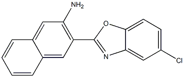 3-(5-chloro-1,3-benzoxazol-2-yl)naphthalen-2-amine 化学構造式