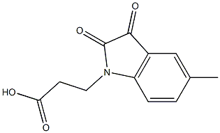 3-(5-methyl-2,3-dioxo-2,3-dihydro-1H-indol-1-yl)propanoic acid Structure