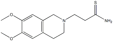 3-(6,7-dimethoxy-3,4-dihydroisoquinolin-2(1H)-yl)propanethioamide Struktur