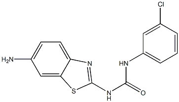 3-(6-amino-1,3-benzothiazol-2-yl)-1-(3-chlorophenyl)urea 化学構造式