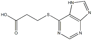 3-(7H-purin-6-ylthio)propanoic acid Struktur