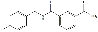 3-(aminocarbonothioyl)-N-(4-fluorobenzyl)benzamide 结构式