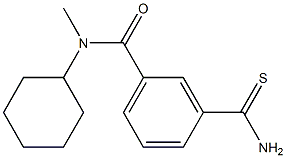 3-(aminocarbonothioyl)-N-cyclohexyl-N-methylbenzamide Structure