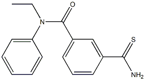 3-(aminocarbonothioyl)-N-ethyl-N-phenylbenzamide Structure