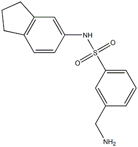 3-(aminomethyl)-N-(2,3-dihydro-1H-inden-5-yl)benzene-1-sulfonamide|