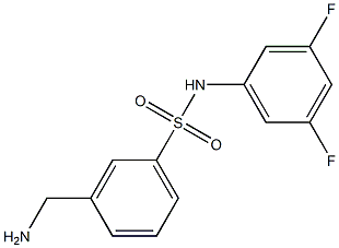 3-(aminomethyl)-N-(3,5-difluorophenyl)benzenesulfonamide 化学構造式