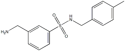 3-(aminomethyl)-N-(4-methylbenzyl)benzenesulfonamide 结构式
