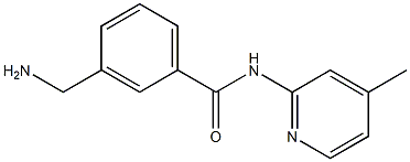 3-(aminomethyl)-N-(4-methylpyridin-2-yl)benzamide 化学構造式