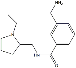 3-(aminomethyl)-N-[(1-ethylpyrrolidin-2-yl)methyl]benzamide 化学構造式