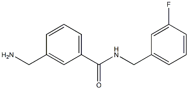 3-(aminomethyl)-N-[(3-fluorophenyl)methyl]benzamide Structure