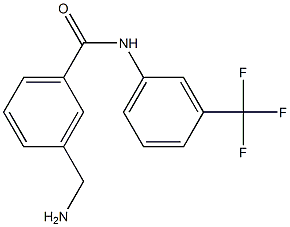 3-(aminomethyl)-N-[3-(trifluoromethyl)phenyl]benzamide,,结构式