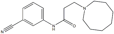 3-(azocan-1-yl)-N-(3-cyanophenyl)propanamide,,结构式