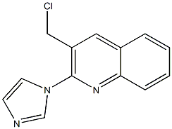 3-(chloromethyl)-2-(1H-imidazol-1-yl)quinoline,,结构式
