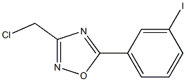 3-(chloromethyl)-5-(3-iodophenyl)-1,2,4-oxadiazole 结构式