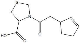 3-(cyclopent-2-en-1-ylacetyl)-1,3-thiazolidine-4-carboxylic acid|