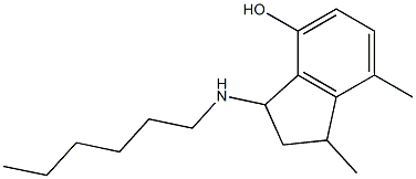 3-(hexylamino)-1,7-dimethyl-2,3-dihydro-1H-inden-4-ol,,结构式