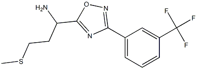 3-(methylsulfanyl)-1-{3-[3-(trifluoromethyl)phenyl]-1,2,4-oxadiazol-5-yl}propan-1-amine,,结构式