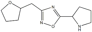 3-(oxolan-2-ylmethyl)-5-(pyrrolidin-2-yl)-1,2,4-oxadiazole,,结构式