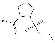 3-(propylsulfonyl)-1,3-thiazolidine-4-carboxylic acid,,结构式