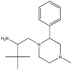 3,3-dimethyl-1-(4-methyl-2-phenylpiperazin-1-yl)butan-2-amine 结构式