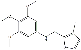 3,4,5-trimethoxy-N-[(3-methylthiophen-2-yl)methyl]aniline,,结构式