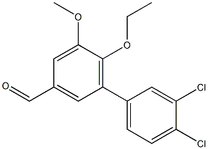 3',4'-dichloro-6-ethoxy-5-methoxy-1,1'-biphenyl-3-carbaldehyde Structure