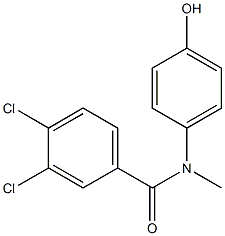 3,4-dichloro-N-(4-hydroxyphenyl)-N-methylbenzamide Struktur