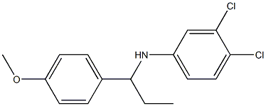 3,4-dichloro-N-[1-(4-methoxyphenyl)propyl]aniline Struktur