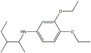 3,4-diethoxy-N-(3-methylpentan-2-yl)aniline Struktur