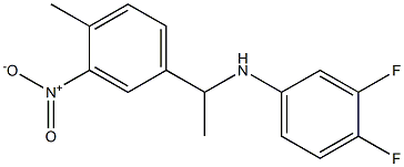 3,4-difluoro-N-[1-(4-methyl-3-nitrophenyl)ethyl]aniline 结构式