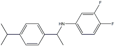 3,4-difluoro-N-{1-[4-(propan-2-yl)phenyl]ethyl}aniline,,结构式