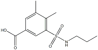 3,4-dimethyl-5-(propylsulfamoyl)benzoic acid,,结构式
