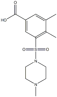 3,4-dimethyl-5-[(4-methylpiperazine-1-)sulfonyl]benzoic acid