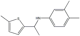 3,4-dimethyl-N-[1-(5-methylthiophen-2-yl)ethyl]aniline Structure