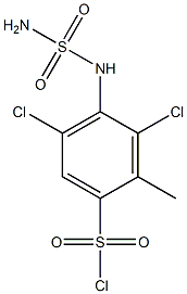 3,5-dichloro-2-methyl-4-(sulfamoylamino)benzene-1-sulfonyl chloride Structure