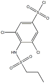 3,5-dichloro-4-(propane-1-sulfonamido)benzene-1-sulfonyl chloride Structure