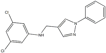 3,5-dichloro-N-[(1-phenyl-1H-pyrazol-4-yl)methyl]aniline