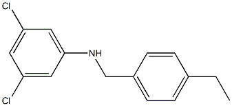 3,5-dichloro-N-[(4-ethylphenyl)methyl]aniline Structure