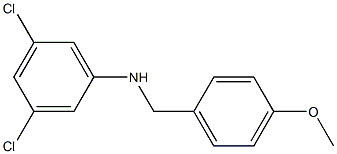 3,5-dichloro-N-[(4-methoxyphenyl)methyl]aniline Struktur