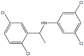 3,5-dichloro-N-[1-(2,5-dichlorophenyl)ethyl]aniline,,结构式