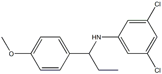 3,5-dichloro-N-[1-(4-methoxyphenyl)propyl]aniline Struktur