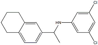 3,5-dichloro-N-[1-(5,6,7,8-tetrahydronaphthalen-2-yl)ethyl]aniline Struktur