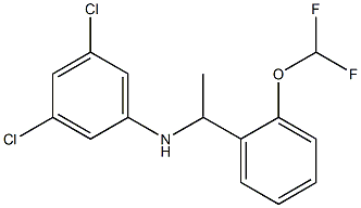 3,5-dichloro-N-{1-[2-(difluoromethoxy)phenyl]ethyl}aniline Struktur