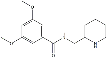 3,5-dimethoxy-N-(piperidin-2-ylmethyl)benzamide Structure