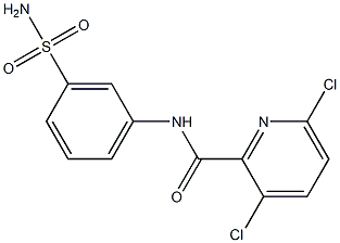3,6-dichloro-N-(3-sulfamoylphenyl)pyridine-2-carboxamide Structure