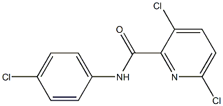 3,6-dichloro-N-(4-chlorophenyl)pyridine-2-carboxamide,,结构式