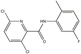 3,6-dichloro-N-(5-fluoro-2-methylphenyl)pyridine-2-carboxamide 化学構造式