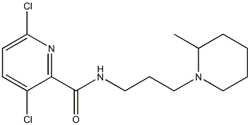3,6-dichloro-N-[3-(2-methylpiperidin-1-yl)propyl]pyridine-2-carboxamide,,结构式