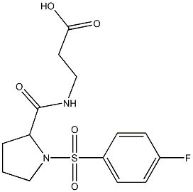 3-[({1-[(4-fluorophenyl)sulfonyl]pyrrolidin-2-yl}carbonyl)amino]propanoic acid Structure