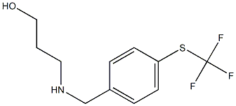 3-[({4-[(trifluoromethyl)sulfanyl]phenyl}methyl)amino]propan-1-ol,,结构式